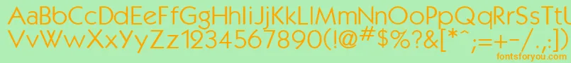 Kabanabook Font – Orange Fonts on Green Background