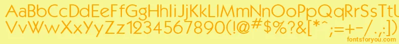 Kabanabook Font – Orange Fonts on Yellow Background