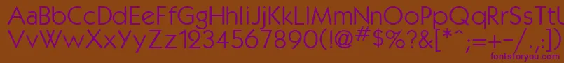 Kabanabook Font – Purple Fonts on Brown Background