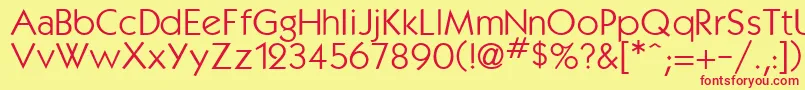 Kabanabook Font – Red Fonts on Yellow Background