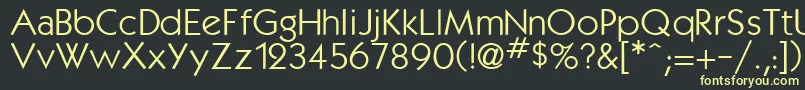 Kabanabook Font – Yellow Fonts on Black Background