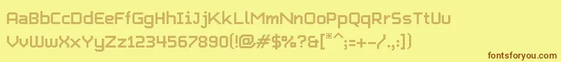 Police CharlieDotted – polices brunes sur fond jaune