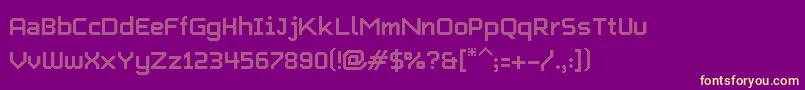 CharlieDotted-fontti – keltaiset fontit violetilla taustalla