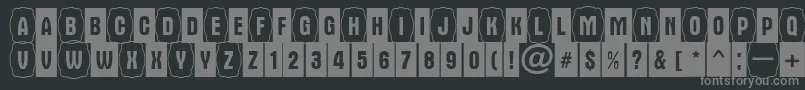 フォントAAlternacmdc1cb – 黒い背景に灰色の文字