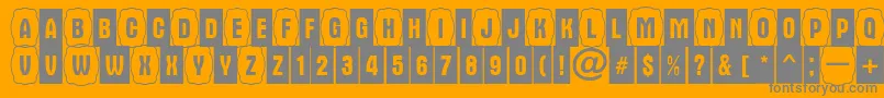 AAlternacmdc1cb Font – Gray Fonts on Orange Background