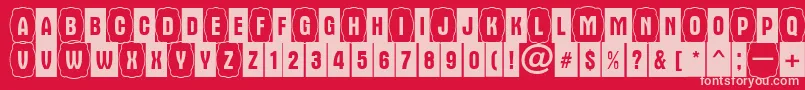 AAlternacmdc1cb Font – Pink Fonts on Red Background