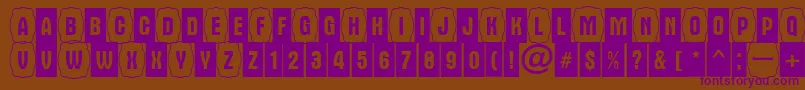 AAlternacmdc1cb Font – Purple Fonts on Brown Background