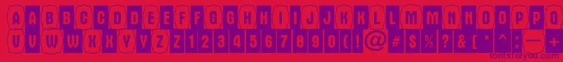 AAlternacmdc1cb Font – Purple Fonts on Red Background