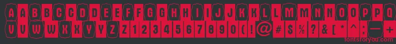 AAlternacmdc1cb-Schriftart – Rote Schriften auf schwarzem Hintergrund