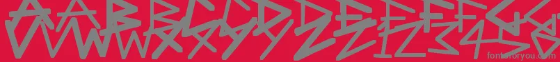Fonte AngularAnarchy – fontes cinzas em um fundo vermelho