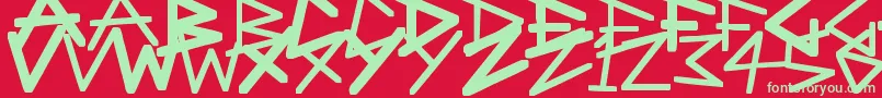 フォントAngularAnarchy – 赤い背景に緑の文字