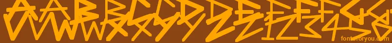 Fonte AngularAnarchy – fontes laranjas em um fundo marrom