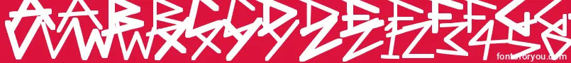 AngularAnarchy Font – White Fonts on Red Background
