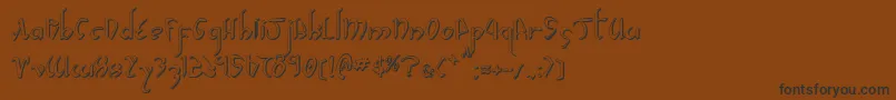 Xaphan2s Font – Black Fonts on Brown Background