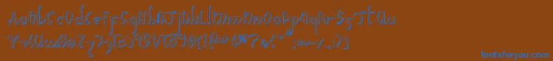 Шрифт Xaphan2s – синие шрифты на коричневом фоне