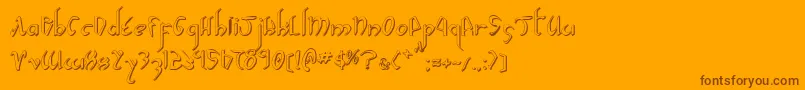 Xaphan2s Font – Brown Fonts on Orange Background