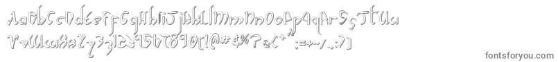 フォントXaphan2s – 白い背景に灰色の文字