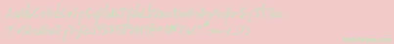 Xaphan2s Font – Green Fonts on Pink Background