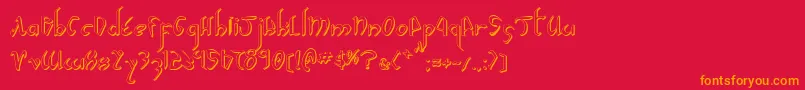 Xaphan2s Font – Orange Fonts on Red Background