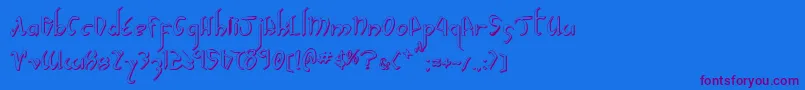 Xaphan2s Font – Purple Fonts on Blue Background