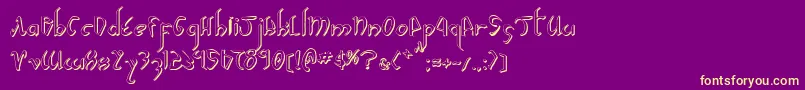 Xaphan2s Font – Yellow Fonts on Purple Background