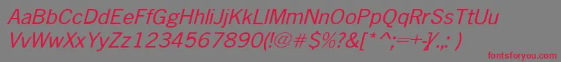 AbellCondensedBoldExtended2 Font – Red Fonts on Gray Background