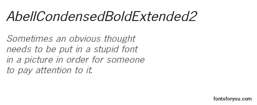 AbellCondensedBoldExtended2-fontti