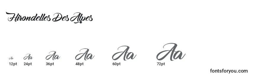 HirondellesDesAlpes Font Sizes
