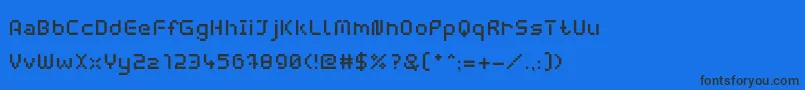 WebpixelBitmapMedium Font – Black Fonts on Blue Background