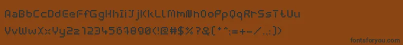 WebpixelBitmapMedium Font – Black Fonts on Brown Background