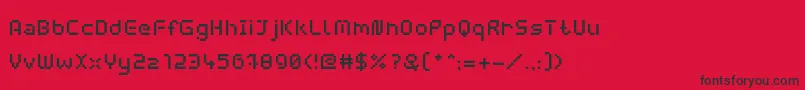 Fonte WebpixelBitmapMedium – fontes pretas em um fundo vermelho