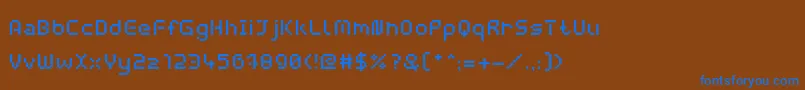 WebpixelBitmapMedium Font – Blue Fonts on Brown Background