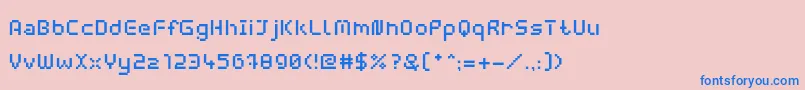 WebpixelBitmapMedium Font – Blue Fonts on Pink Background