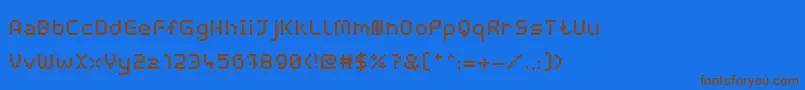 WebpixelBitmapMedium Font – Brown Fonts on Blue Background