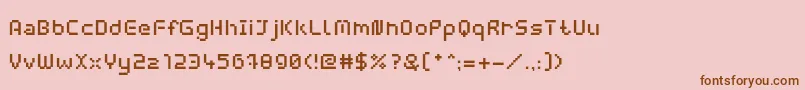 WebpixelBitmapMedium Font – Brown Fonts on Pink Background