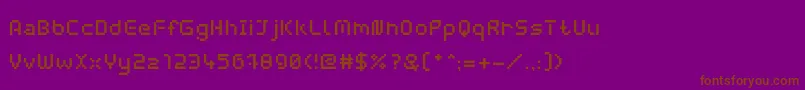 WebpixelBitmapMedium Font – Brown Fonts on Purple Background