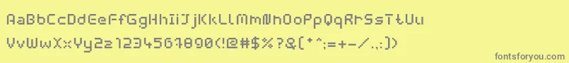 WebpixelBitmapMedium Font – Gray Fonts on Yellow Background