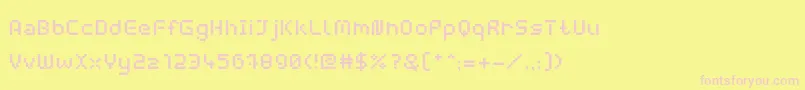 WebpixelBitmapMedium Font – Pink Fonts on Yellow Background