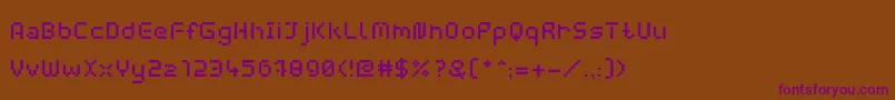 WebpixelBitmapMedium Font – Purple Fonts on Brown Background