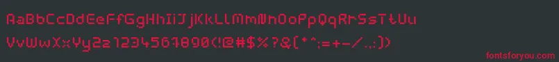 WebpixelBitmapMedium Font – Red Fonts on Black Background