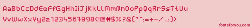 WebpixelBitmapMedium Font – Red Fonts on Pink Background