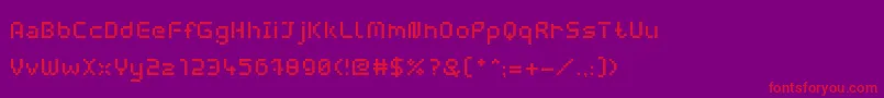 WebpixelBitmapMedium Font – Red Fonts on Purple Background