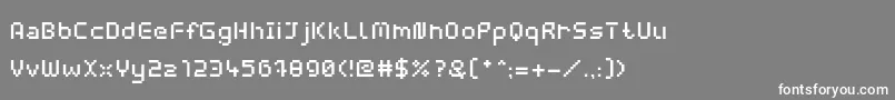 フォントWebpixelBitmapMedium – 灰色の背景に白い文字
