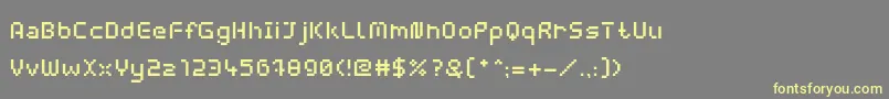 WebpixelBitmapMedium Font – Yellow Fonts on Gray Background