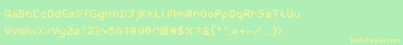 WebpixelBitmapMedium Font – Yellow Fonts on Green Background