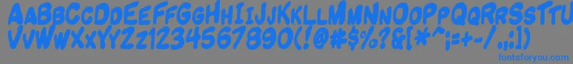 Komiknd Font – Blue Fonts on Gray Background