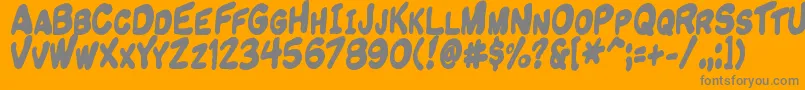 Komiknd Font – Gray Fonts on Orange Background