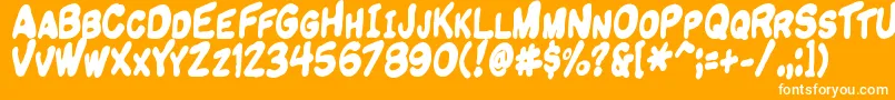 Komiknd Font – White Fonts on Orange Background