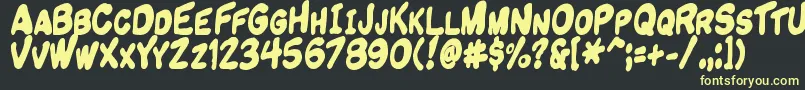 Komiknd Font – Yellow Fonts on Black Background