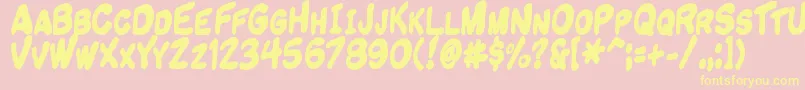 Komiknd Font – Yellow Fonts on Pink Background